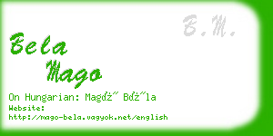 bela mago business card